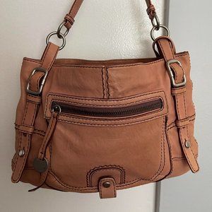 Used Fossil Satchel Bag (Blush / Peach)